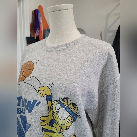 Garfield Gray Graphic Vintage Men's Crewneck - Picture 5 of 6